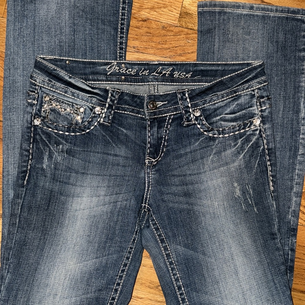 Women’s Grace in LA jeans size 7. Embellished jeans - Picture 4 of 5
